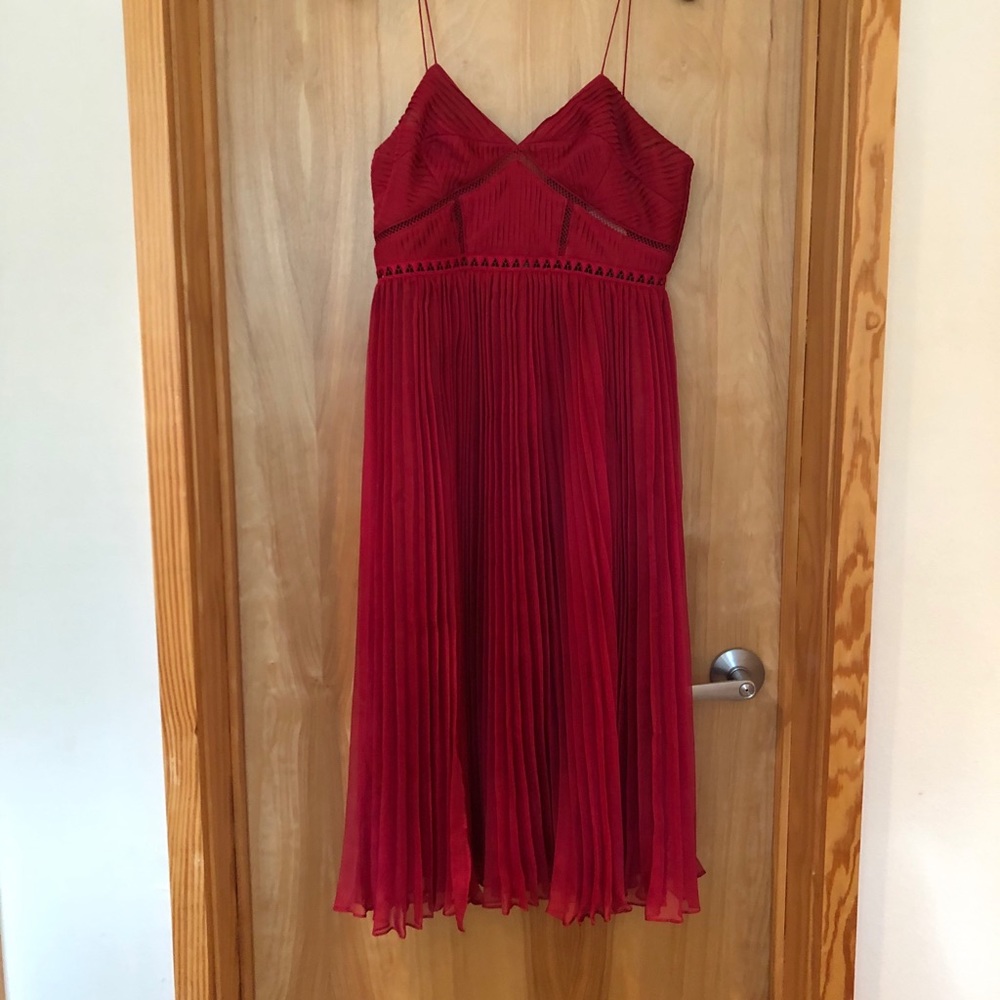 Self-Portrait Pleated Midi Dress Size 6/8